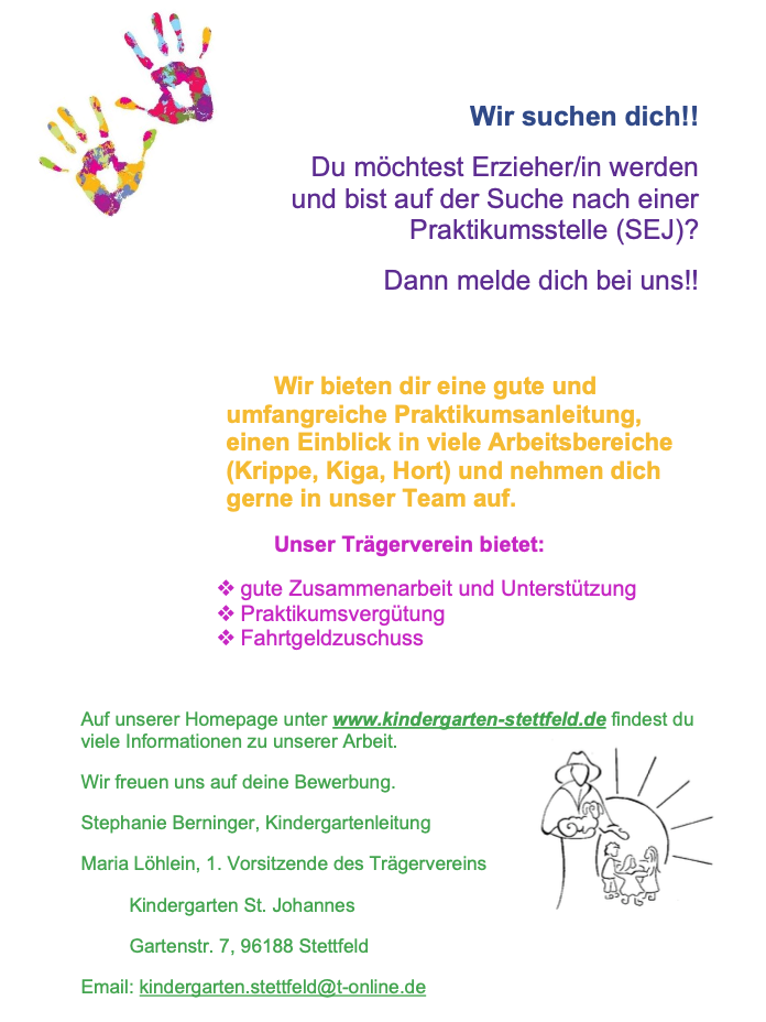 Stellenanzeigen | Kindergarten St. Johannes